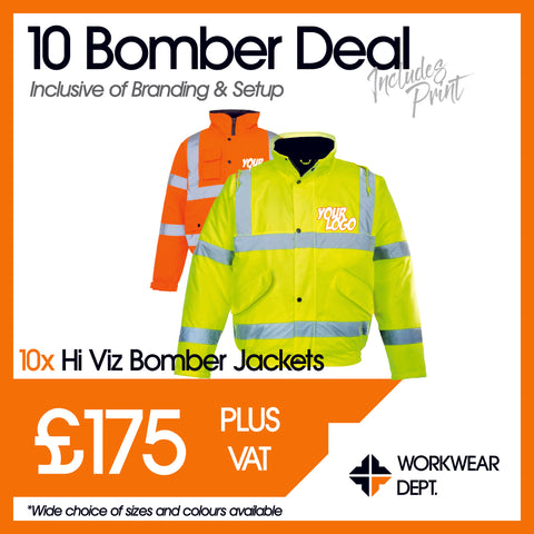 10 Bomber Deal - only £25 each including branding