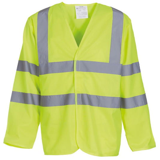 YK007 Hi-vis long sleeve waistcoat (HVJ200)
