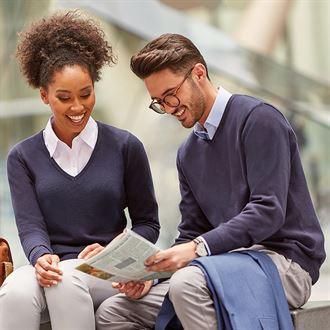 J710F Women's v-neck knitted sweater