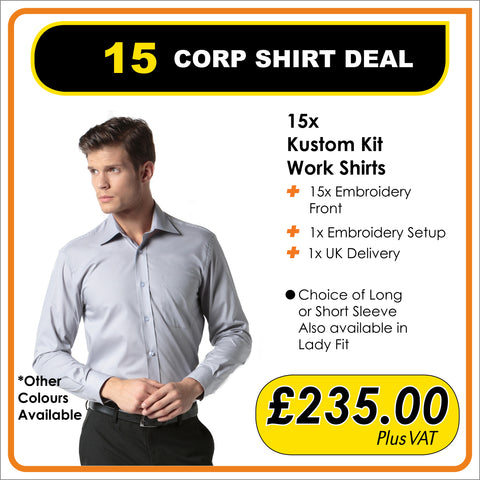 15 CORPORATE SHIRT DEAL - only £15.66 each