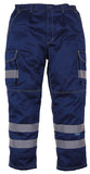 YK073 Hi-vis polycotton cargo trousers with knee pad pockets (HV018T/3M)