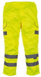 YK073 Hi-vis polycotton cargo trousers with knee pad pockets (HV018T/3M)