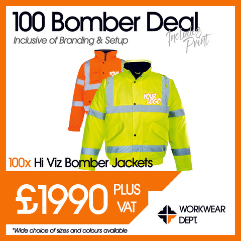 100 Bomber Deal - only £19.90 each including branding