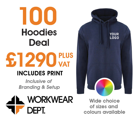 100 Hoodie Deal - From only £12.90 each