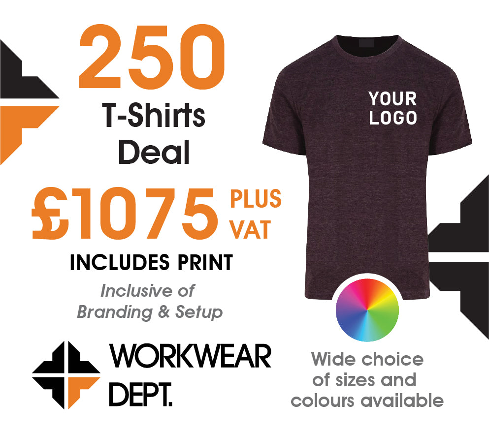 250 T-Shirt Deal - From only £4.30 each