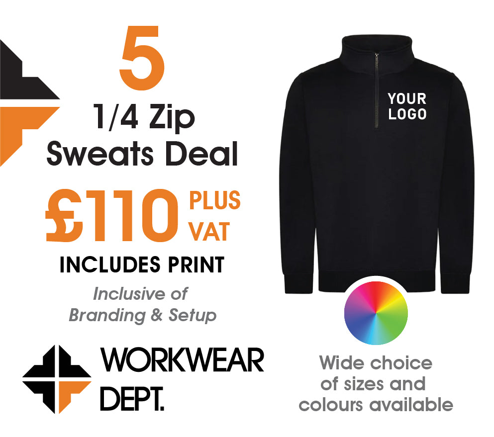 5 x 1/4 Zip Sweatshirt Deal - From only £22 each
