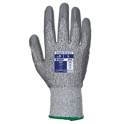 PW083 Cut level 3 PU palm-coated glove (A620)