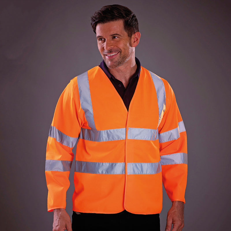 YK007 Hi-vis long sleeve waistcoat (HVJ200)