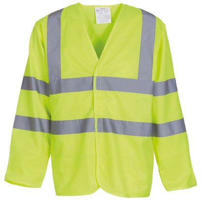 YK007 Hi-vis long sleeve waistcoat (HVJ200)