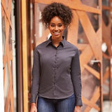 Russell Collection Women's long sleeve classic twill shirt (J916F)