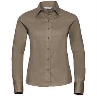 Russell Collection Women's long sleeve classic twill shirt (J916F)