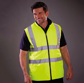 Hi-vis reversible fleece bodywarmer
