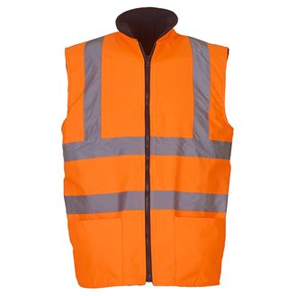 Hi-vis reversible fleece bodywarmer