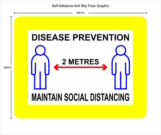 Disease Prevention Anti Slip Floor Graphic - COVID19