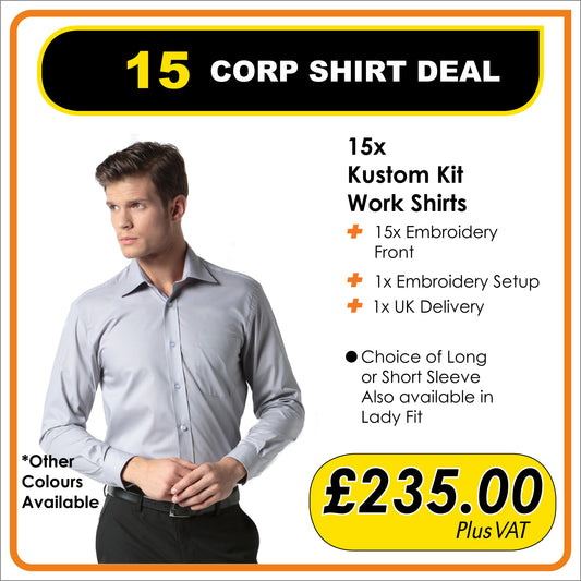15 CORPORATE SHIRT DEAL - only £15.66 each