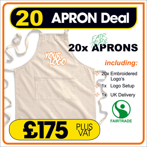 20 Apron Deal (embroidered) - only £8.75 Each