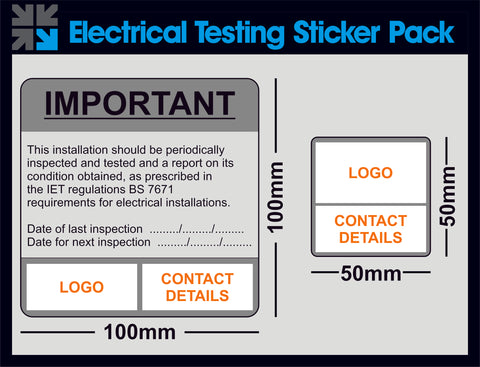 Electrical Testing Sticker Pack