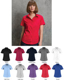 Womens Poplin Shirt - Short Sleeve (KK241)