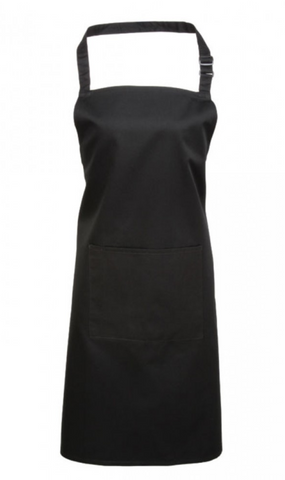 PR154 Dark Grey Colours bib apron with pocket - TRUFFLES