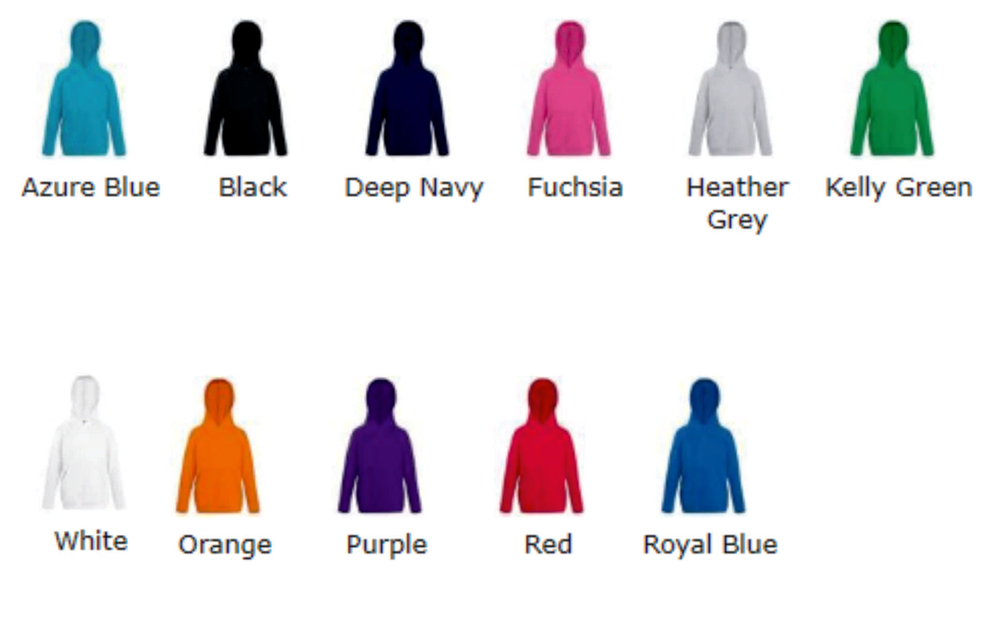 Fruit Of The Loom Kids Hoodie