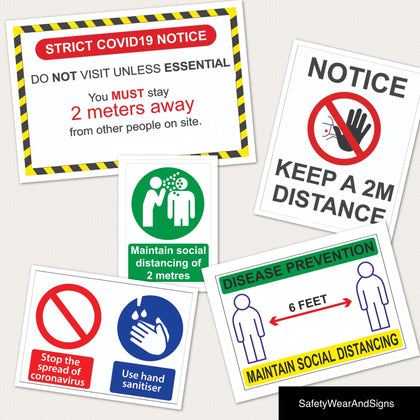 COVID-19 Coronavirus protection signage pack