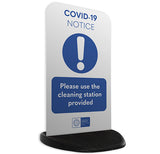 Freestanding COVID19 prevention sign
