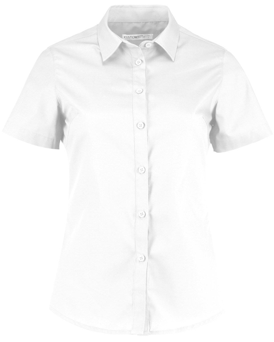 Womens Poplin Shirt - Short Sleeve (KK241)