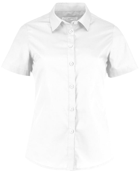 Womens Poplin Shirt - Short Sleeve (KK241)